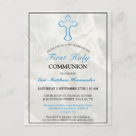 Elegante Marble Boys 1rua Convite Comunitário