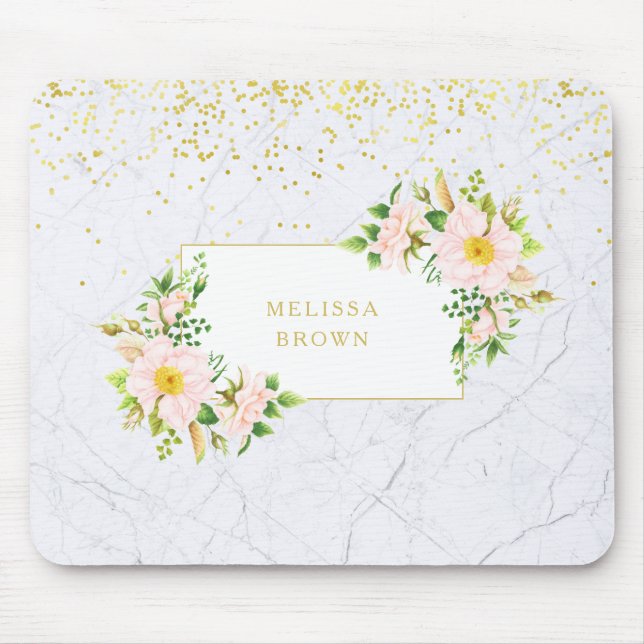 Elegante Marble Chic Trendy Pastel Mousepad (Frente)