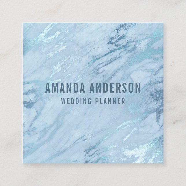 Elegante Marble Emerald| Cartão de visita (Frente)