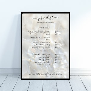 Elegante, Mármore, Salão, Poster de Lista de Preço