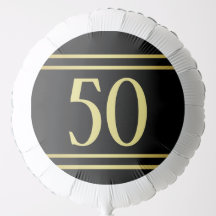 Elegante Masculina Dourado e Negro Aniversário