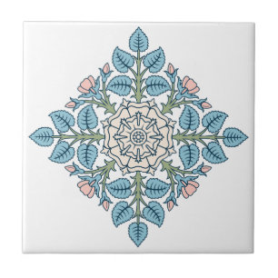 Elegante Medalhão Floral Simétrico