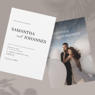 Elegante Minimalista Convite de Casamento Moderno
