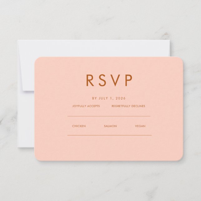 Elegante minimalista | Site de RSVP e QR (Frente)