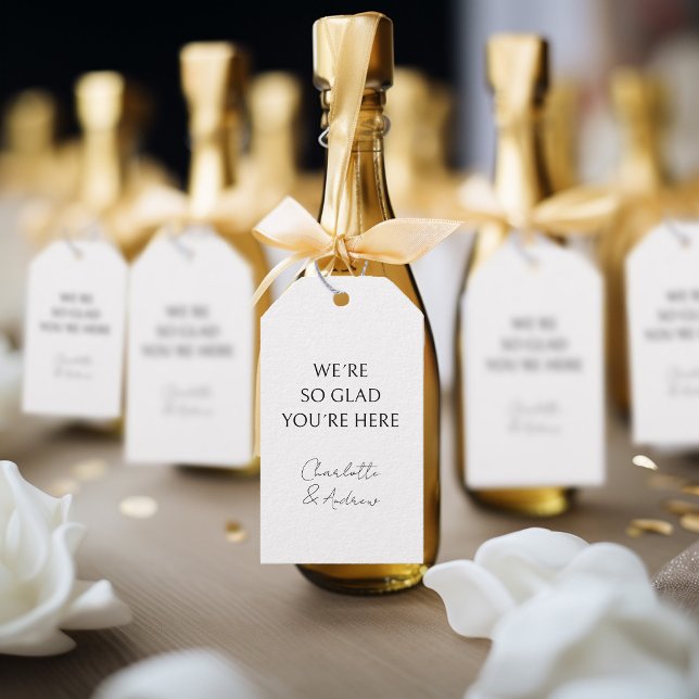 Elegante, mínimo, manuscrito, etiqueta branca para (Criador carregado)