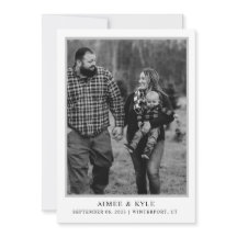 Elegante Mínimo Salvar O Convite De Data