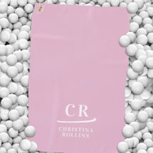 Elegante Modern Monogramas Nome Rosa