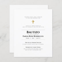 Elegante Moderno BAUTIZO Bautismo Baptism - ADD VE