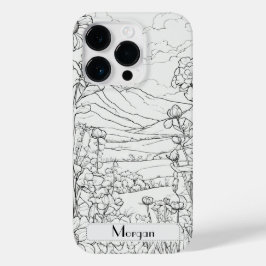 Elegante Moderno Flores Selvagens brancas e pretas