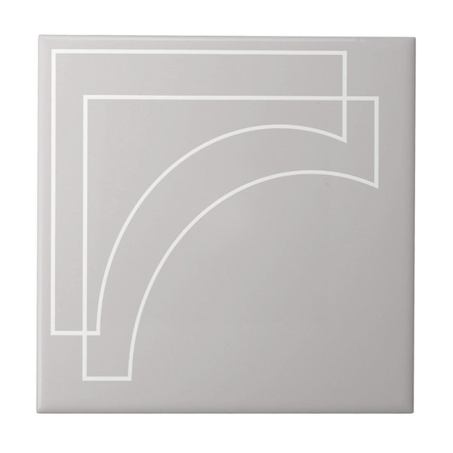 Elegante Moderno Geométrico Branco e Cinza (Frente)