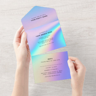 Elegante Moderno Holográfico Personalizado