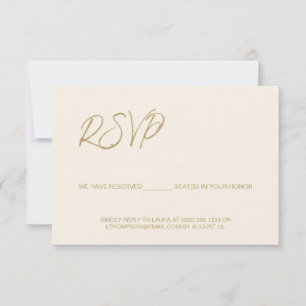 Elegante Moderno Marfim RSVP sem envio Assento Res