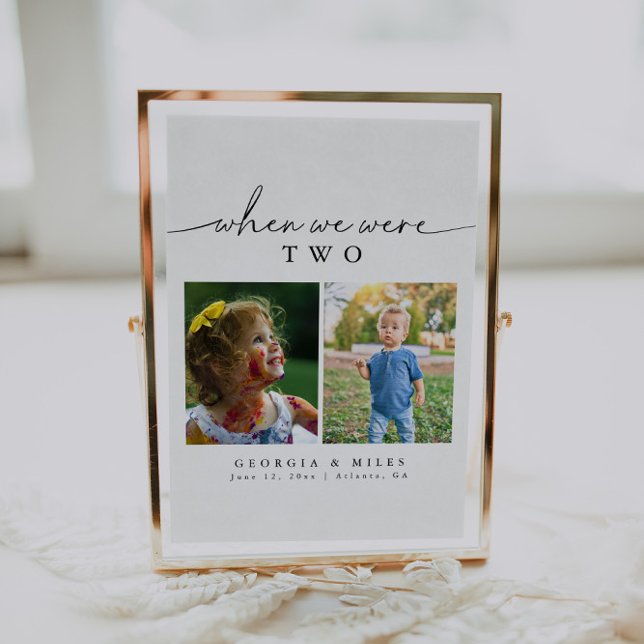 Elegante Moderno Quando Íamos Número Da Tabela Fot (Criador carregado)