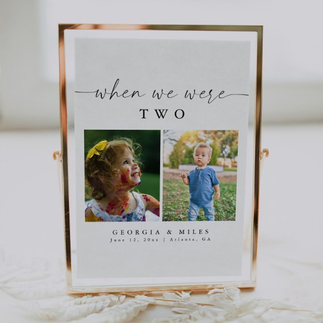 Elegante Moderno Quando Íamos Número Da Tabela Fot (Criador carregado)