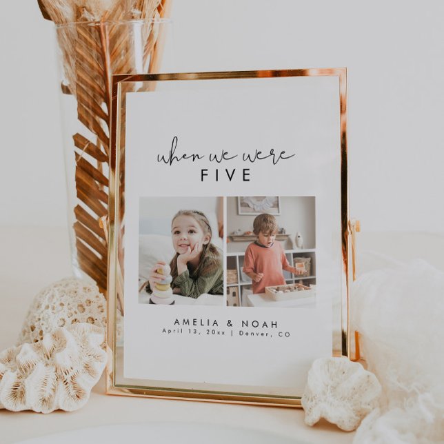 Elegante Moderno Quando Íamos Número Da Tabela Fot (Criador carregado)