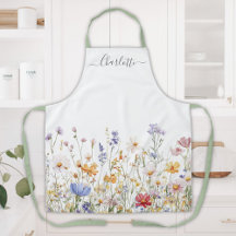 Elegante Monograma Aquarela Flor Silvestre Colorid