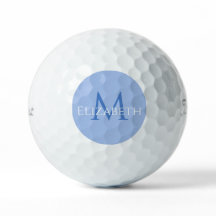 Elegante Monograma Azul Moderno Personalizado Clás