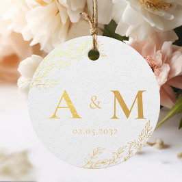 Elegante, Monograma, Botânica de Arte em Linha, Ca