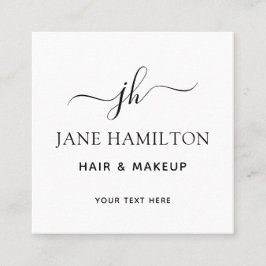 Elegante Monograma Cartão de visita de Nome Inicia