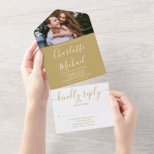 Elegante Monograma de Fotografia de Casamento em L