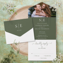 Elegante Monograma de Fotografia de Casamento em V