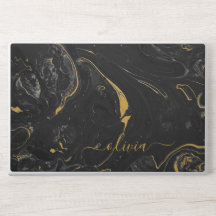 Elegante monograma de mármore capa de Laptop