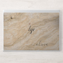 Elegante monograma de mármore capa de Laptop