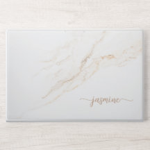Elegante monograma de mármore capa para laptop