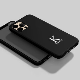 Elegante monograma de nome personalizado simples p