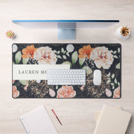 elegante monograma floral de aquarela de verão