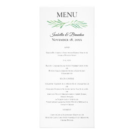Elegante Monograma Greenery Weding Menu 2