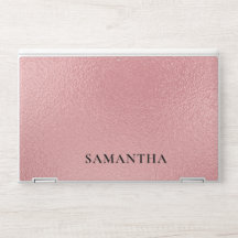 Elegante monograma rosa escuro brilho capa de Lapt