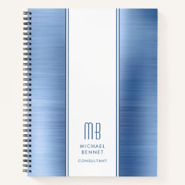 Elegante Monogrammed Blue Business