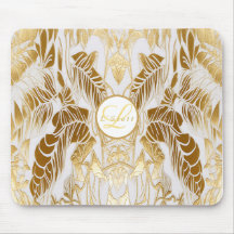 Elegante Monogrammed Gilded Aura Mousepad