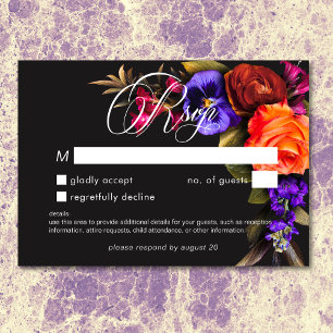 Elegante Moody Vibrant Sunset Floral No Janto RSVP