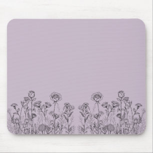 Elegante Mouse Pad de Design Floral Botânico