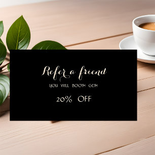 Elegante Na moda, Cartão de Referência Preto