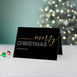 Elegante Natal Feliz Empresarial Preto & Branco