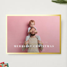 Elegante Natal Mais Alegre | Moldura de Foto Doura