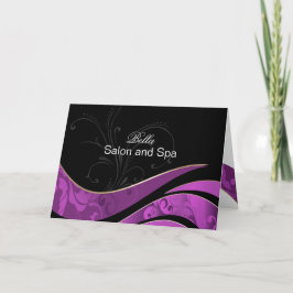 elegante negócio florescente roxo Obrigado Cartões