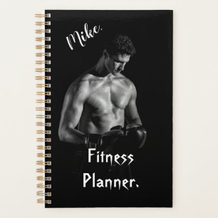 Elegante negro personaliza planejador de malhações