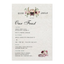 Elegante Norse Viking Wedding Menu