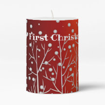 Elegante Nosso Primeiro Natal Red Winter Snow Hail