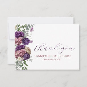 Elegante Nota de Agradecimento de Casamento com Fl