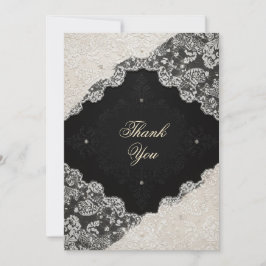 Elegante Nota de Agradecimento de Casamento em Ren
