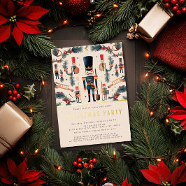 Elegante Nutcracker Dourado Convite de festas de N