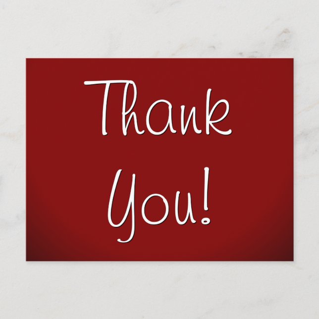 Elegante "Obrigado!" Cartão Postal (Frente)