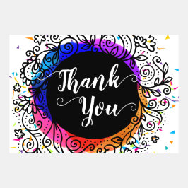 Elegante Obrigado Design com Confetti