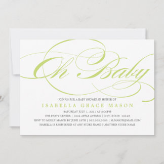 Elegante Oh Baby| Convite para Chá de fraldas