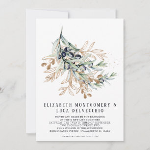 Elegante Olivais Convite Botânico Boho